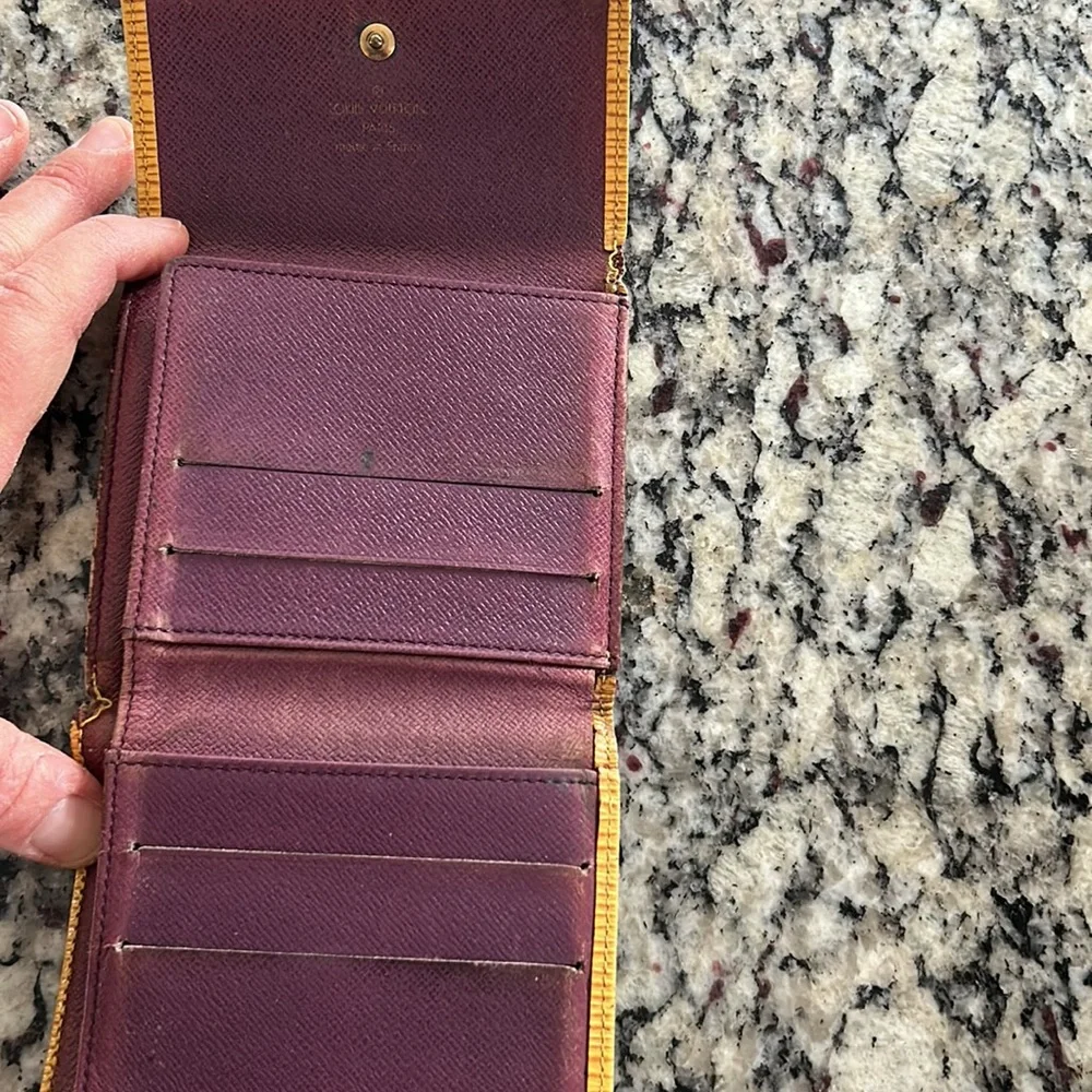 Louis Vuitton Yellow Epi Snap Wallet